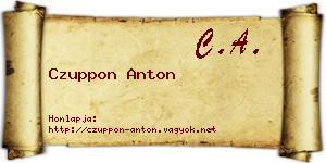 Czuppon Anton névjegykártya